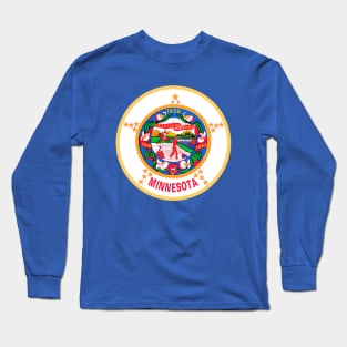 Flag of Minnesota State USA Long Sleeve T-Shirt